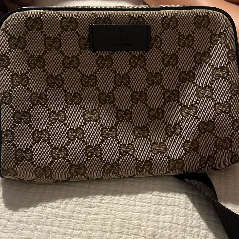 Gucci Beige and Brown Monogram Crossbody